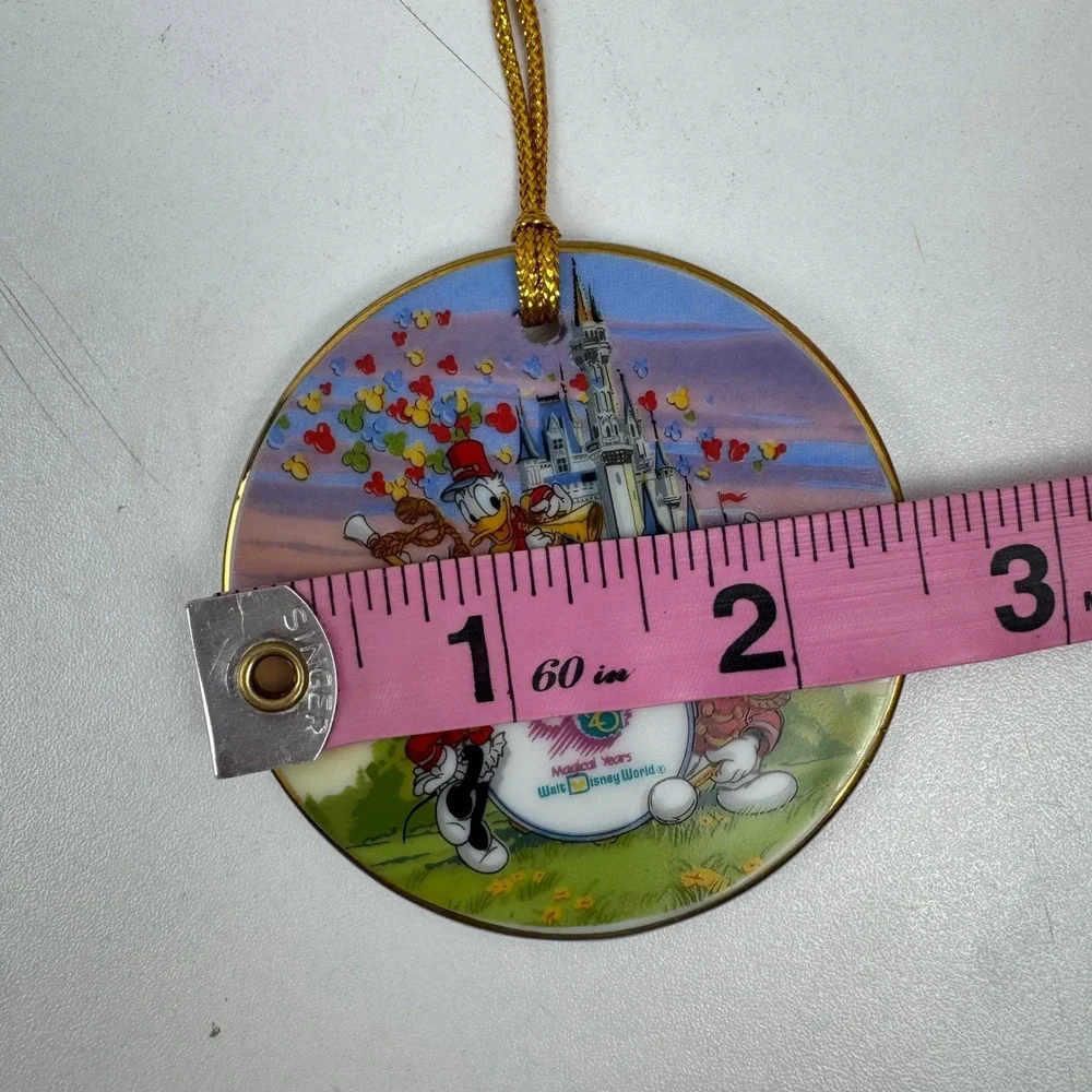 Vtg 1991 Disney World‎ 20th Anniversary Ornament Mickey Minnie Donald Japan